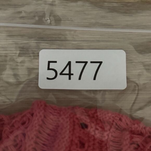 CJ Banks Sweater Womens 2X Pink Cardigan Open Front Crochet Preppy Boho Bohemian - Picture 9 of 9